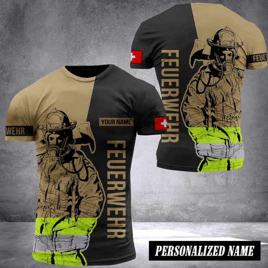 Firefighter Switzerland customize T-shirt 245