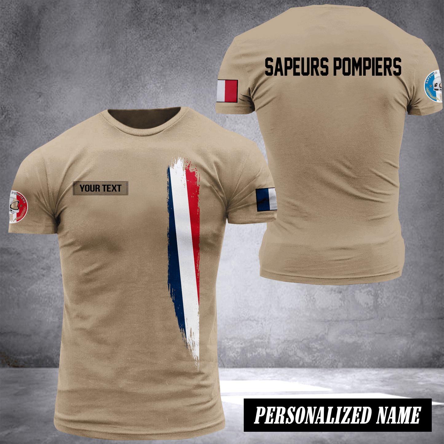 Firefighter France customize T-shirt 2452
