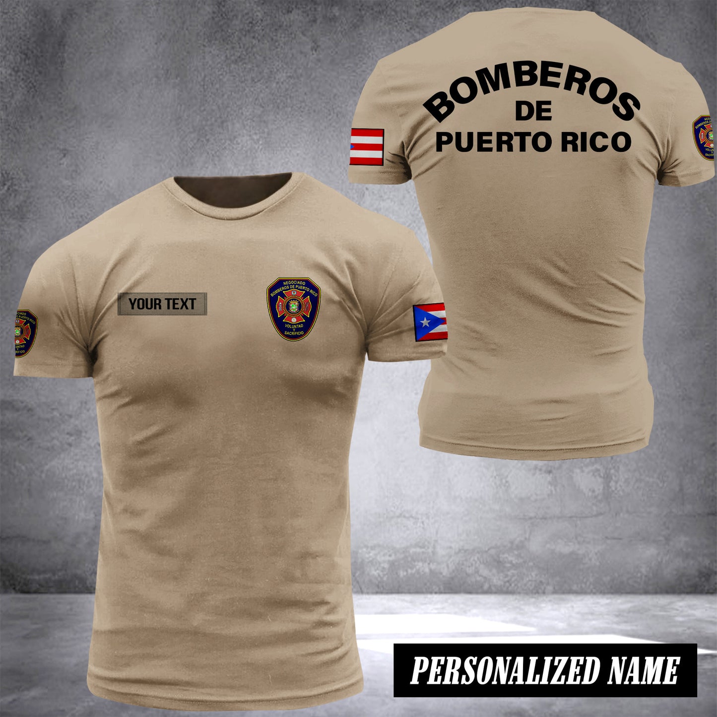 Firefighter Puerto Rico customize T-shirt 2452