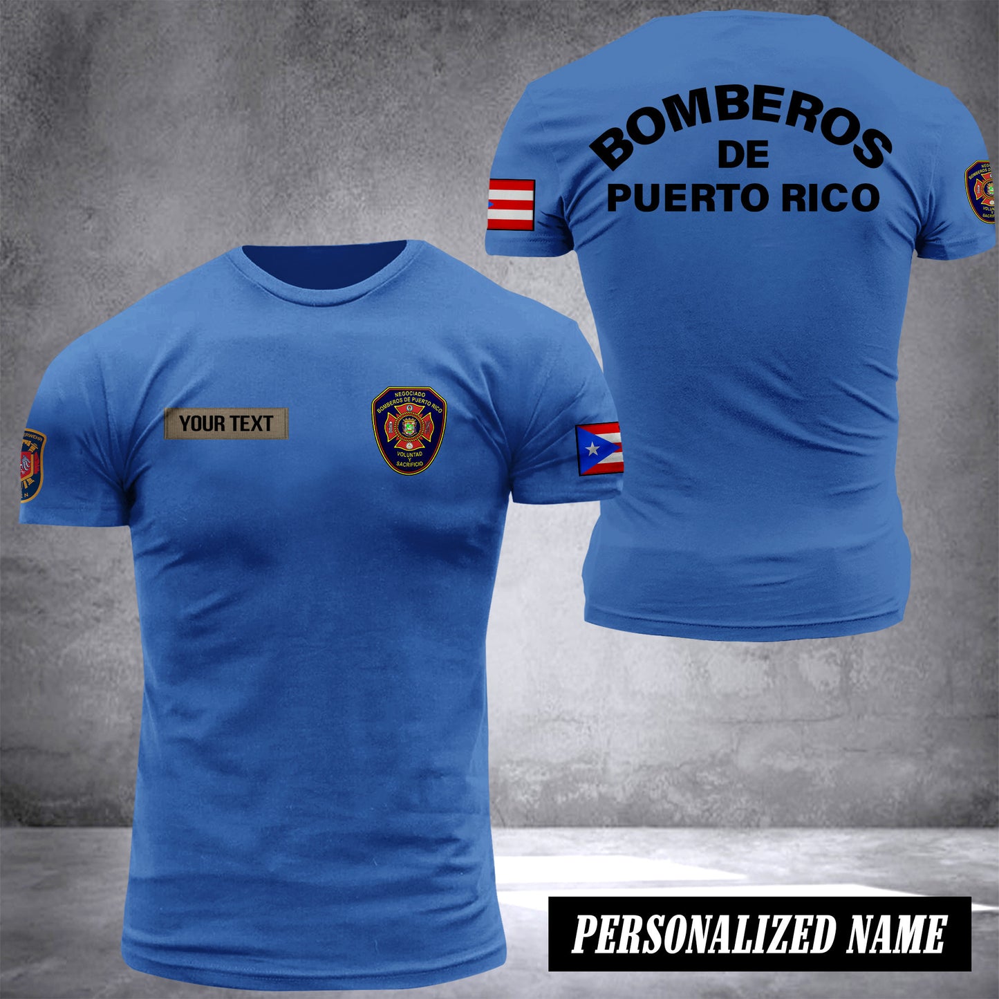 Firefighter Puerto Rico customize T-shirt 2453