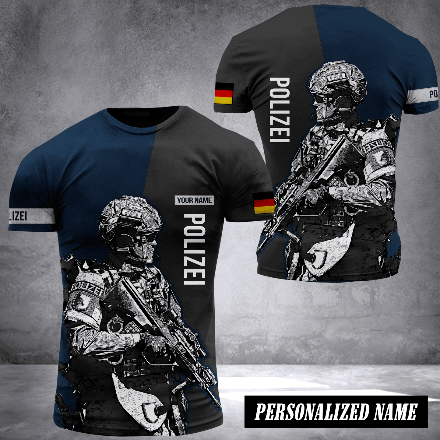 German polizei custom T-shirt 2509