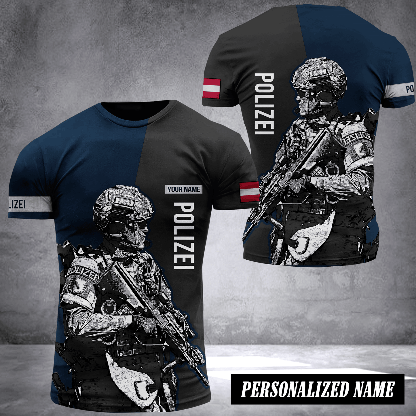 Austria polizei custom T-shirt 2509