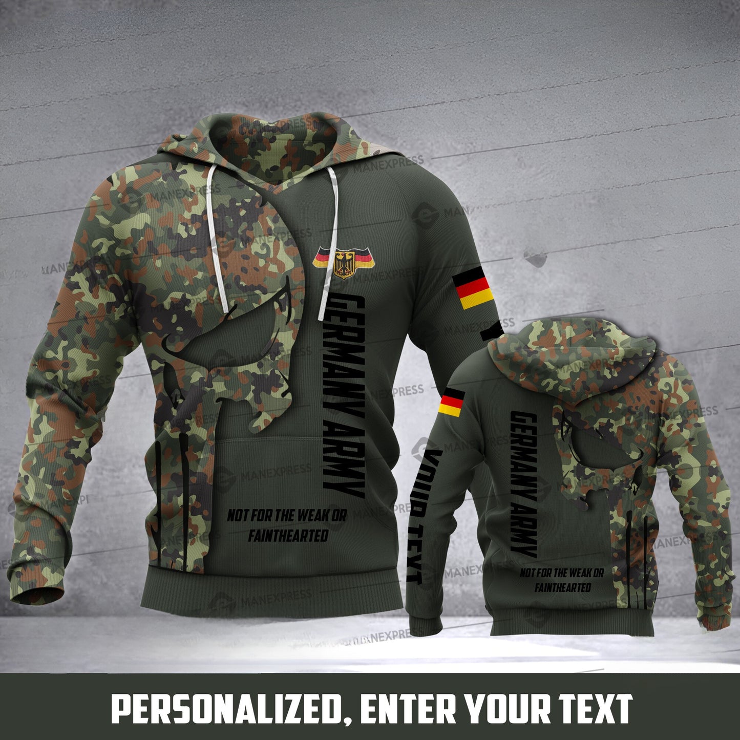 Germany soldier HOODIE hoodie customize 3d printed camopun