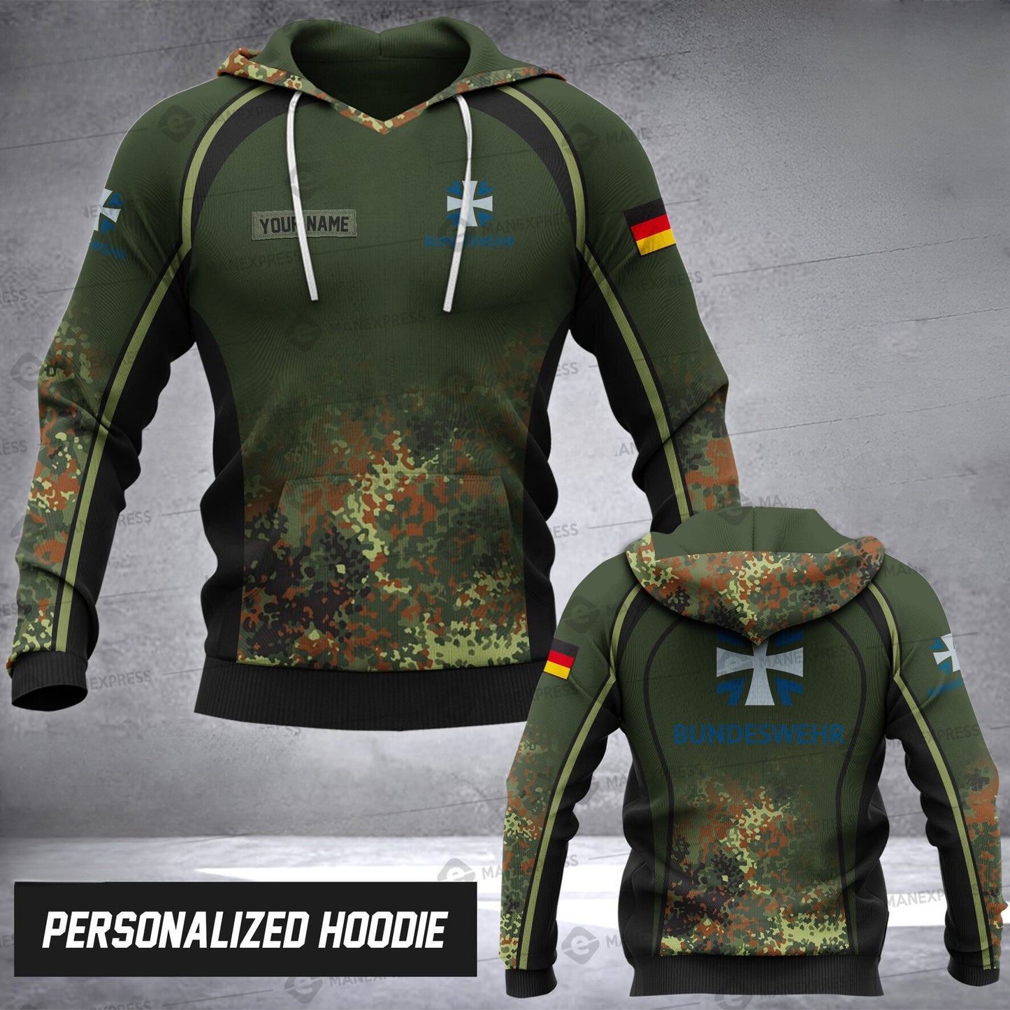 Germany soldier HOODIE hoodie customize 3d printed camologo