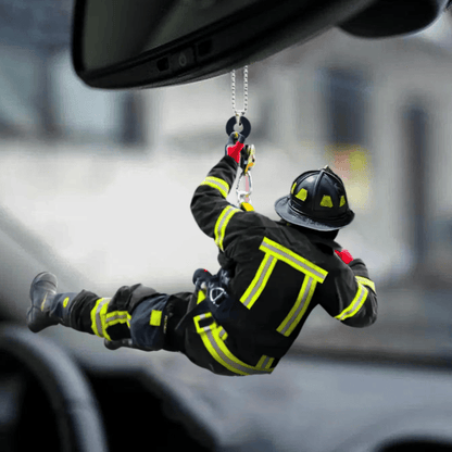Personalized Firefighter hanging Ornament