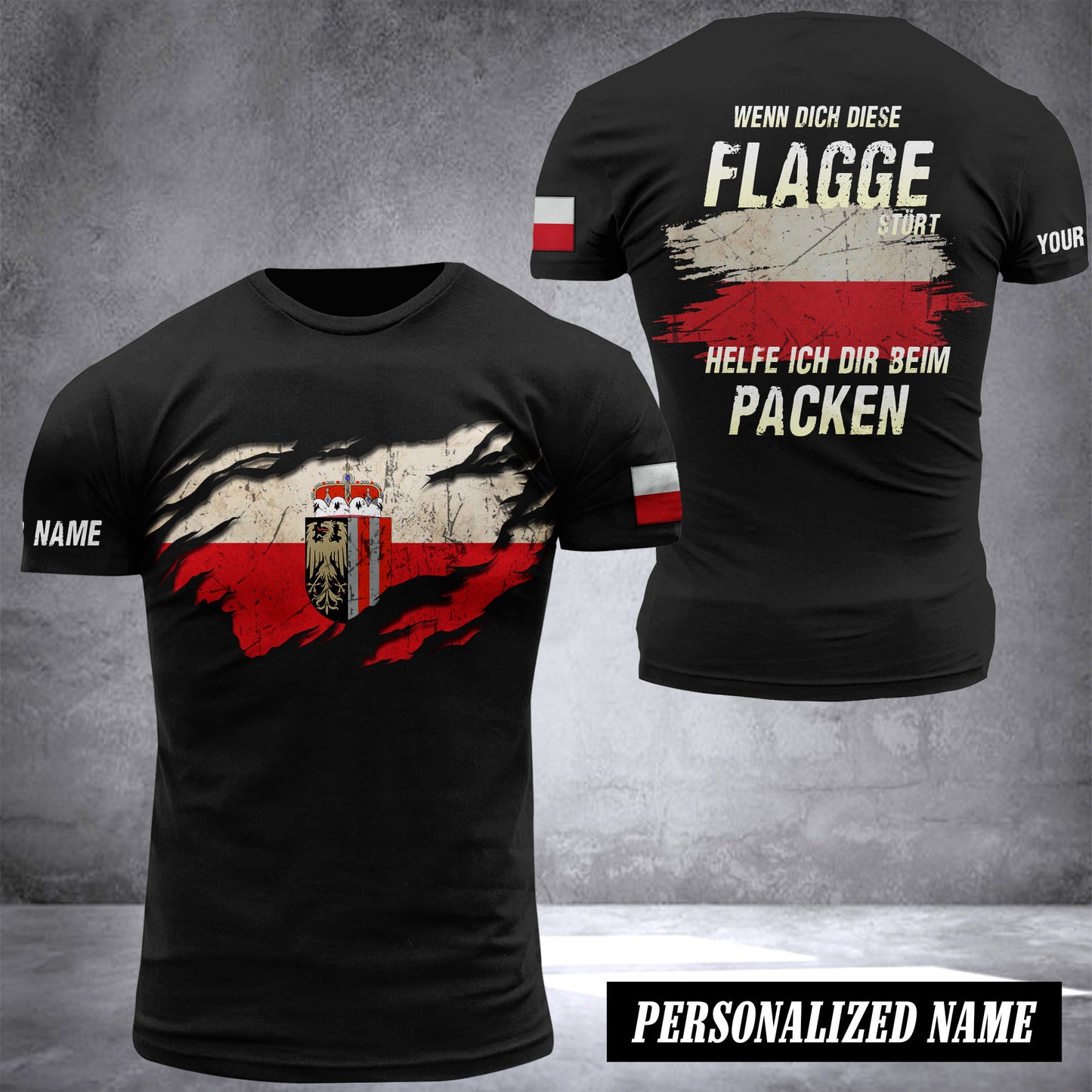 OBERÖSTERREICH flag custom T-shirt 2509