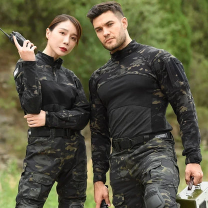 Military Tactical Clothing Camouflage Men Army Long Sleeve Soldiers Combat Airsoft Uniform Multicam Shirt