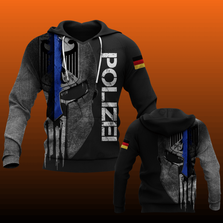 Polizei Germany Blue Line customize hoodie 245