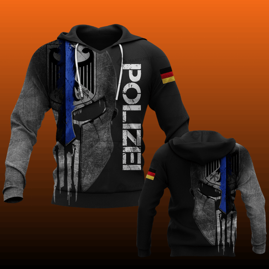 Polizei Germany Blue Line customize hoodie 245