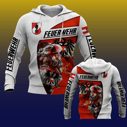 Firefighter Austria customize hoodie flag