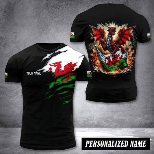 Wales customize T-shirt 5210