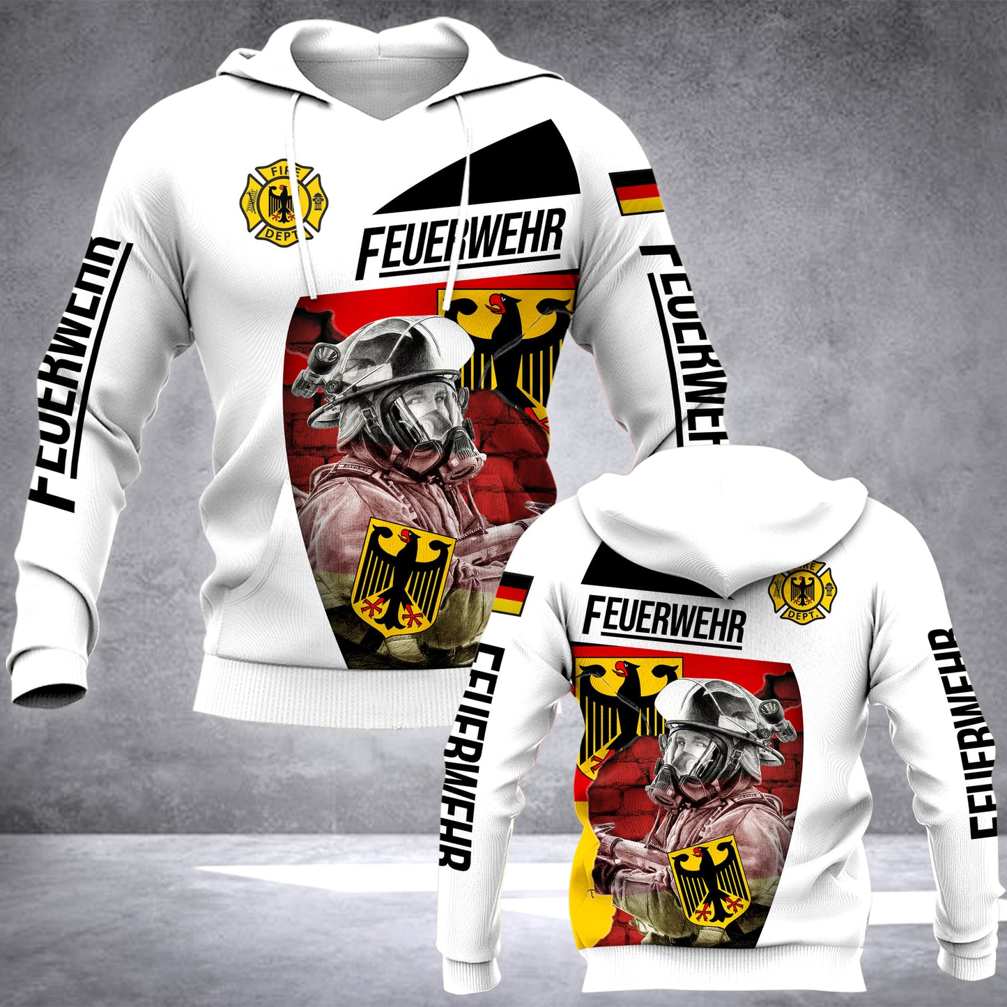Firefighter Germany customize hoodie flag