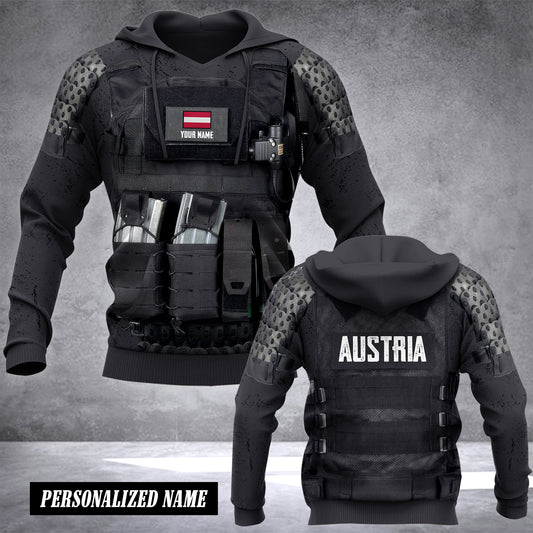 Austria tatical vest customize hoodie flag