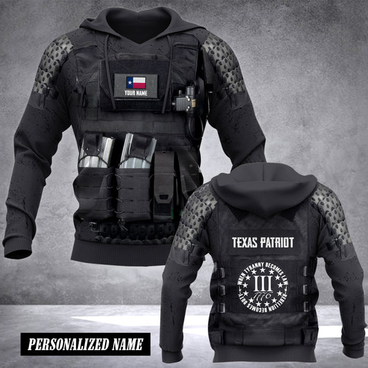 Texas patriot customize hoodie flag 3d