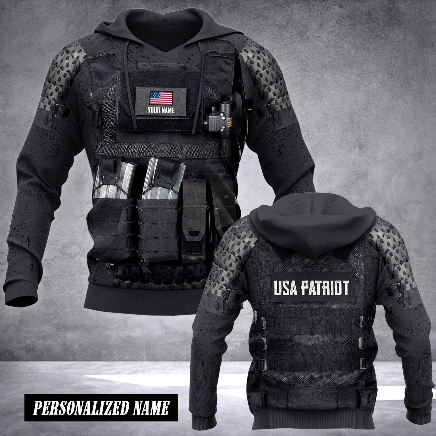 USA patriot customize hoodie flag 3d