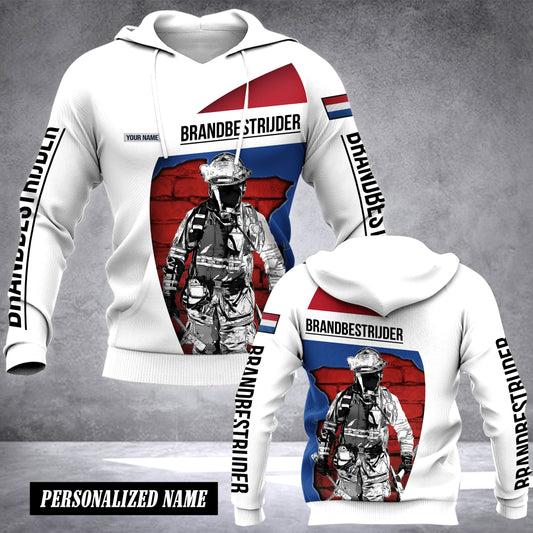 Firefighter Netherlands customize hoodie flag