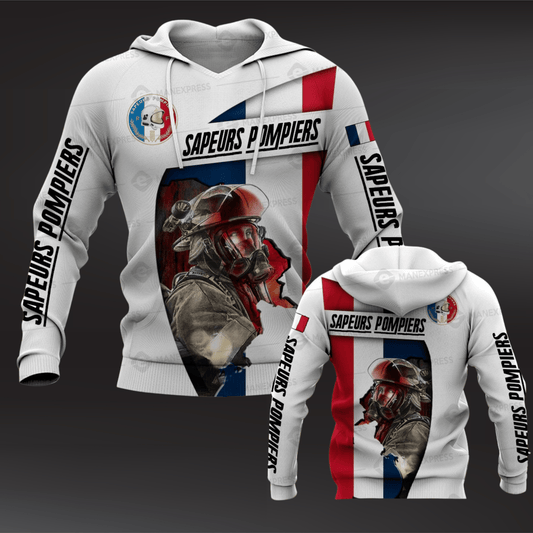Firefighter France hoodie flag
