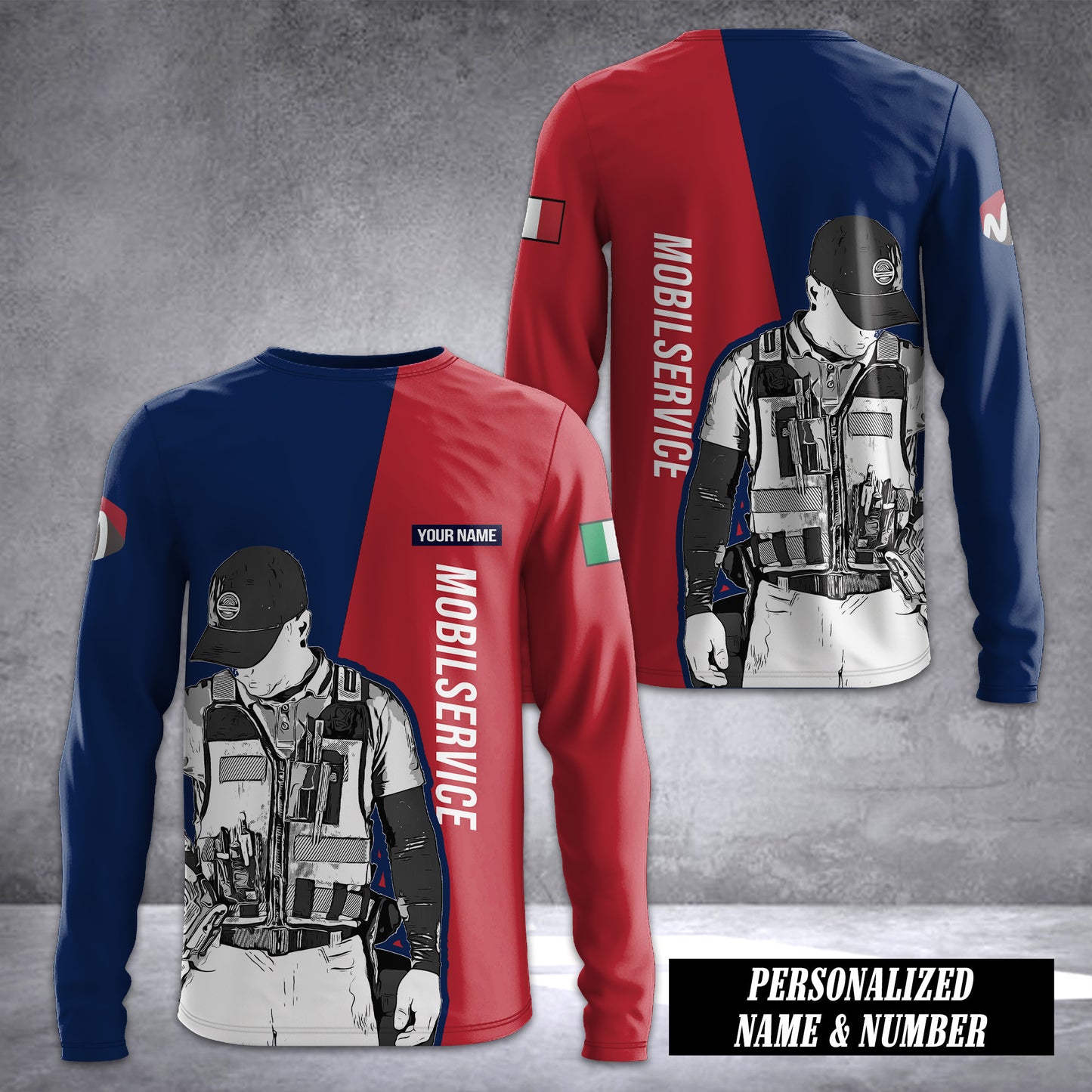mobilservice customize sleeve T-shirt 2452