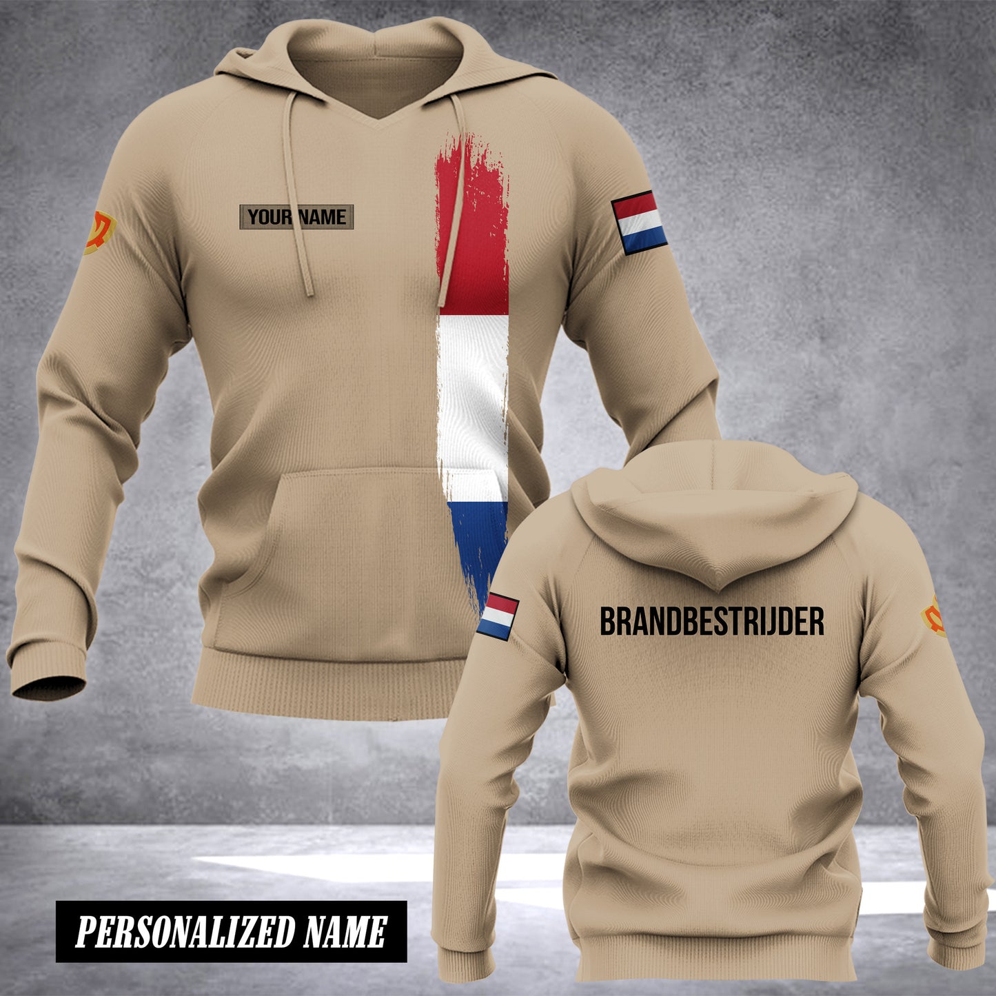 Firefighter Netherlands customize Sleeve T-shirt Hoodie 2452