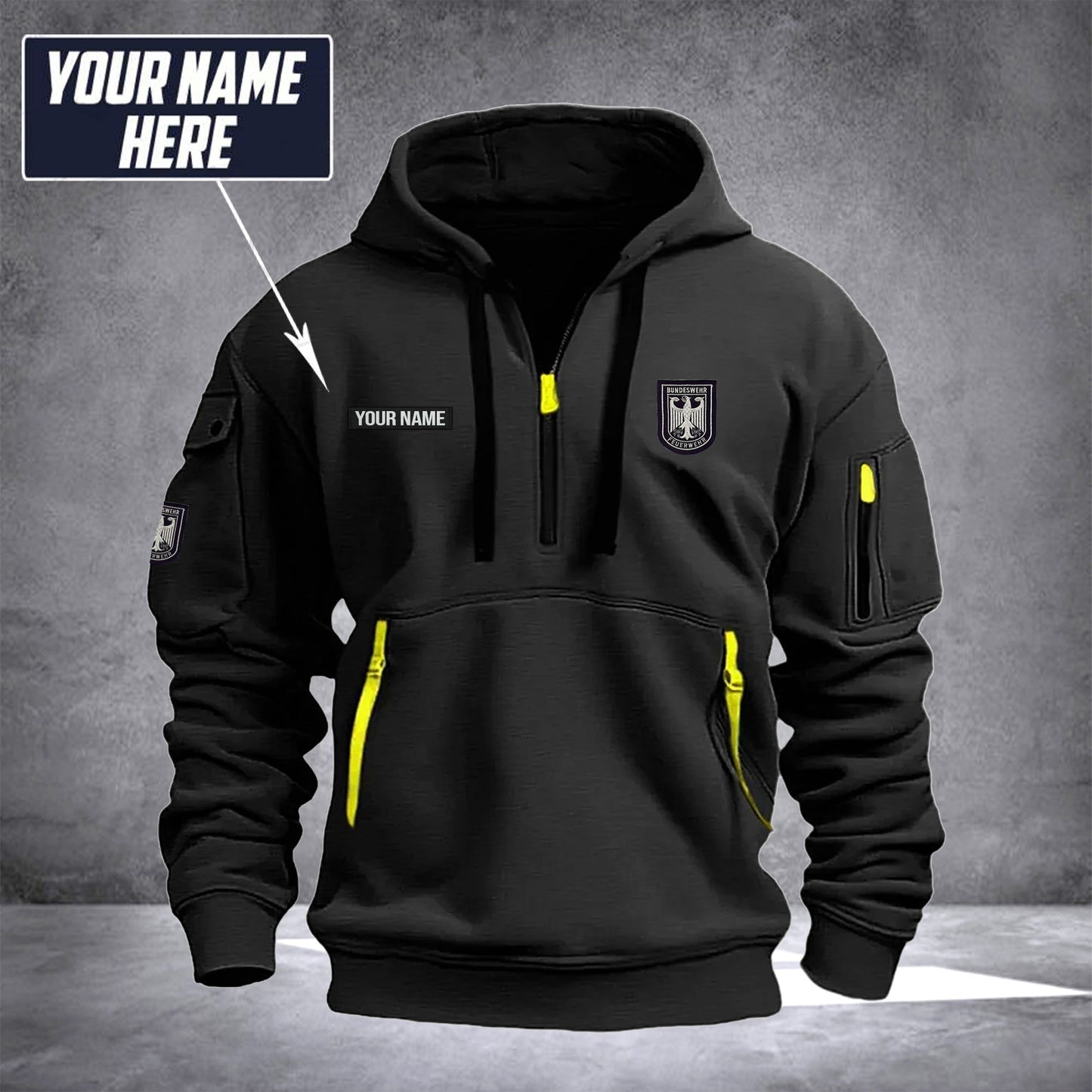 Firefighter Germany customize Hoodie Half Zipper