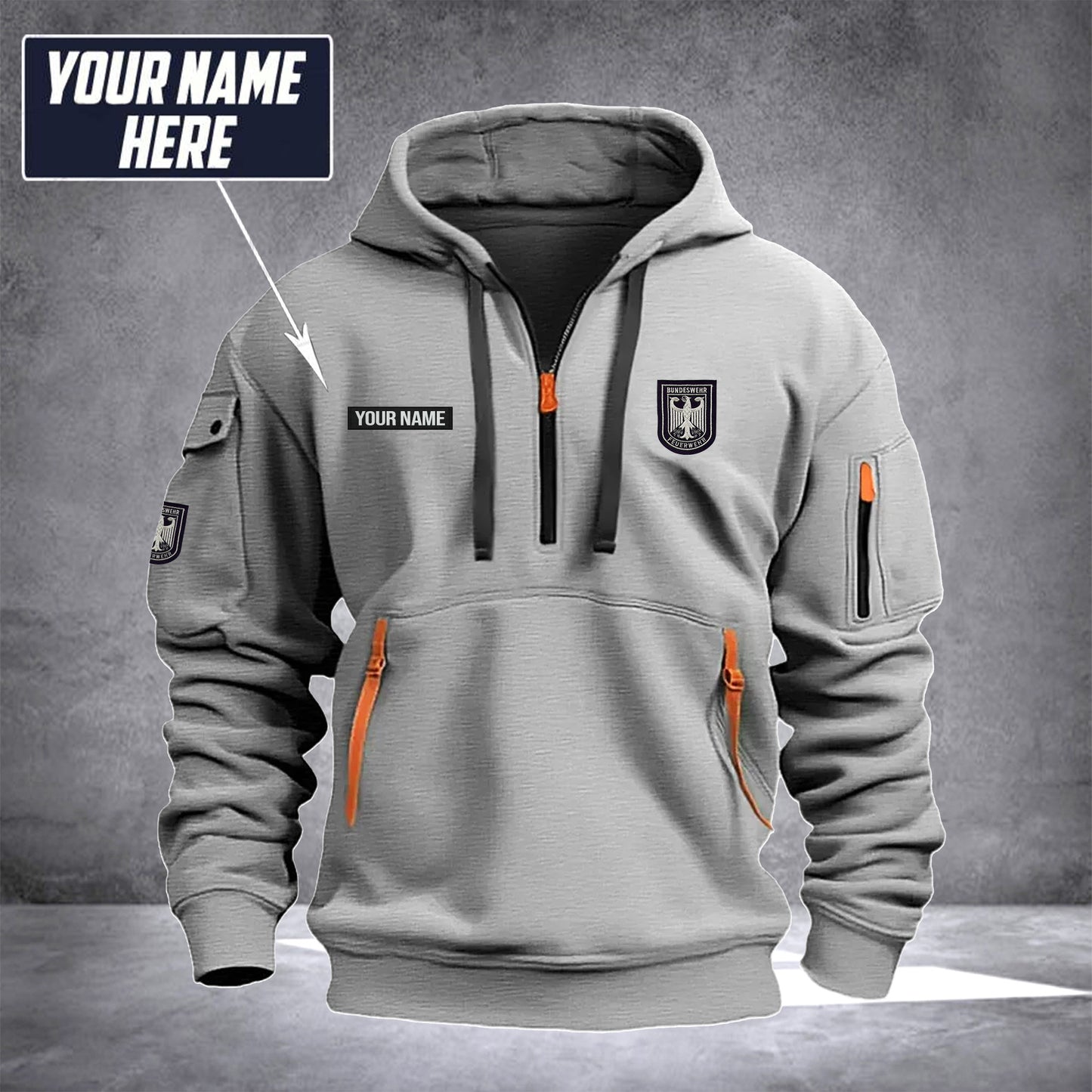 Firefighter Germany customize Hoodie Half Zipper