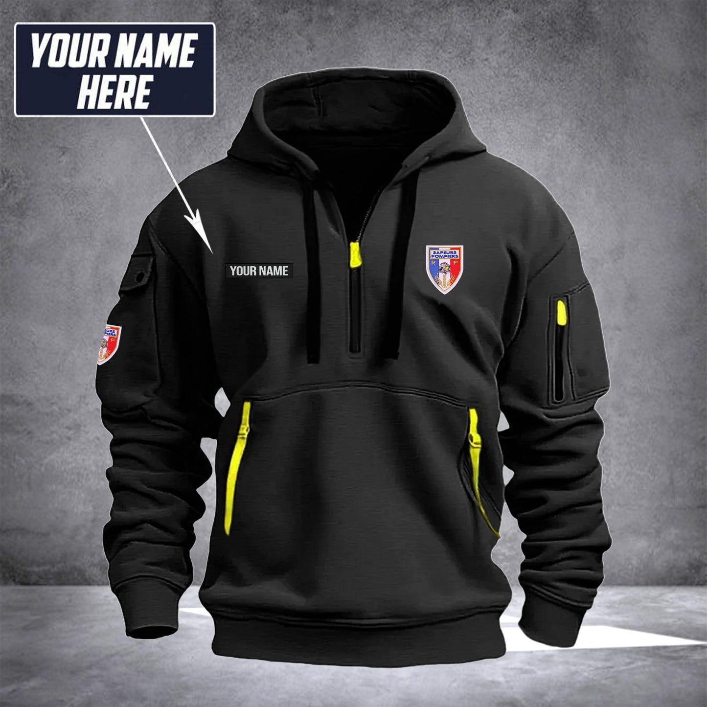 Firefighter France customize Hoodie Half Zipper