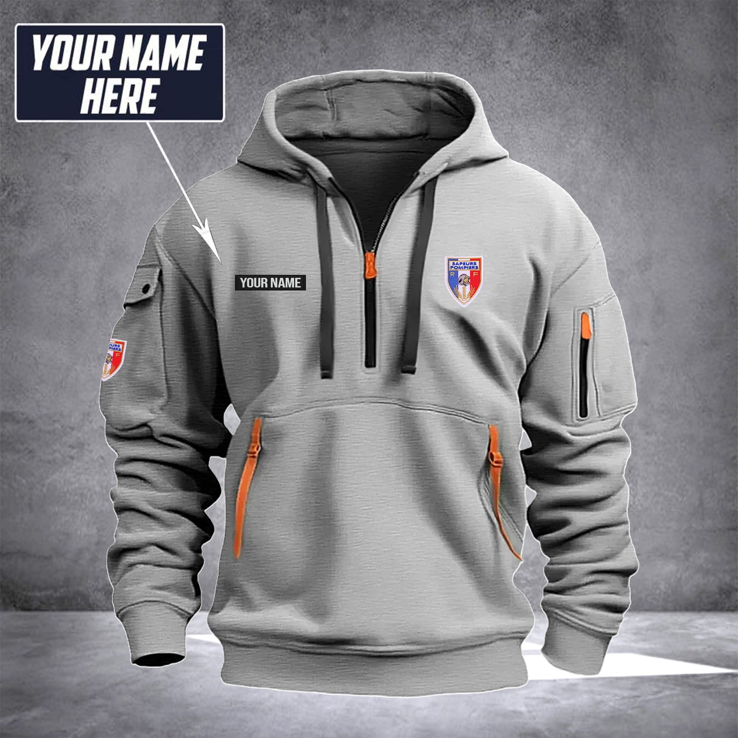 Firefighter France customize Hoodie Half Zipper