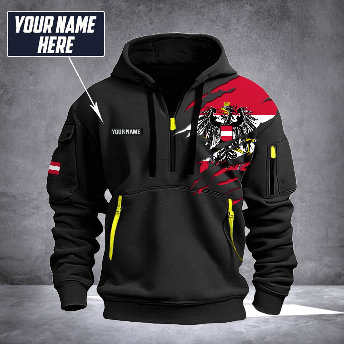 Austria customize Hoodie Half Zipper