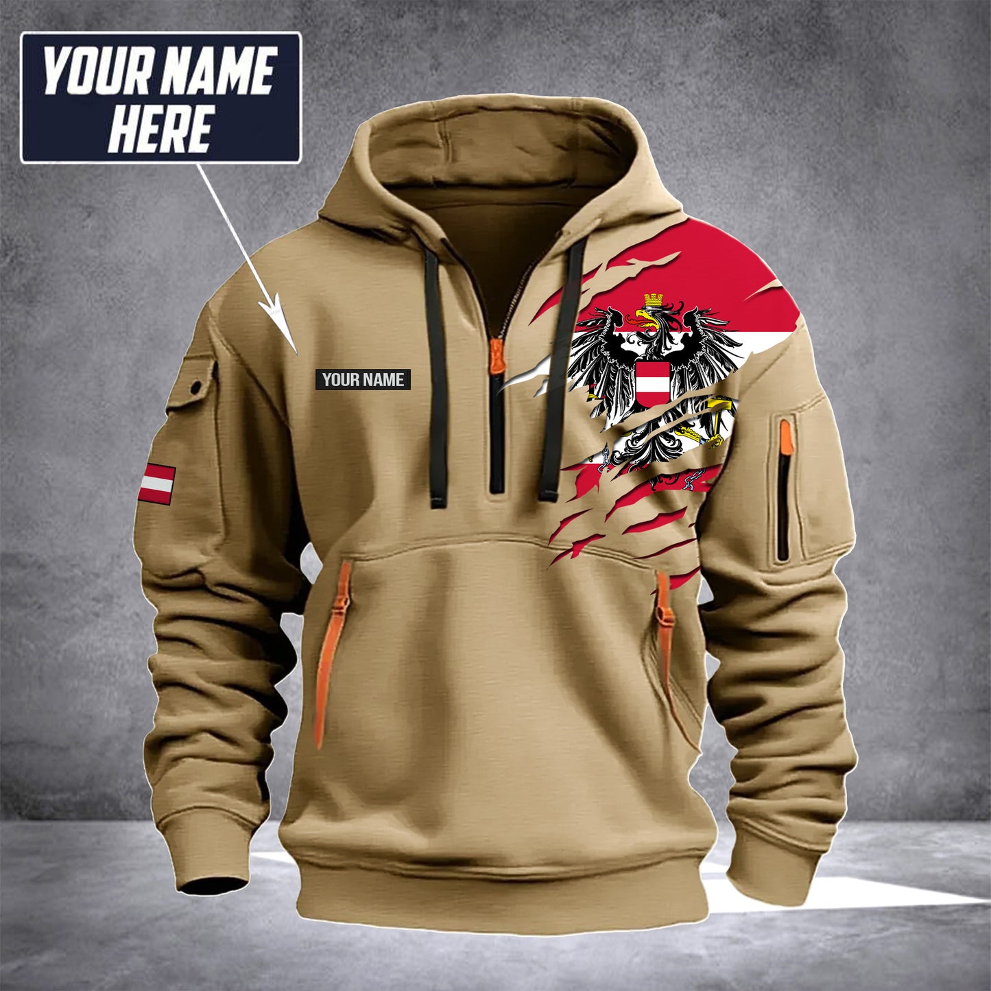 Austria customize Hoodie Half Zipper