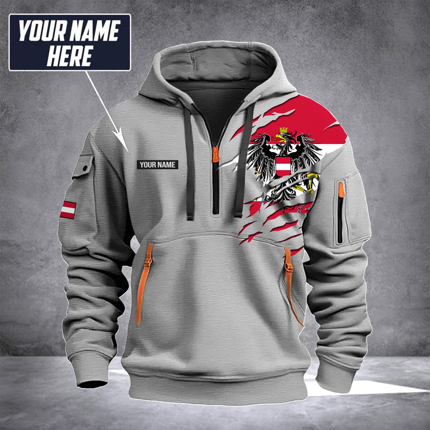 Austria customize Hoodie Half Zipper