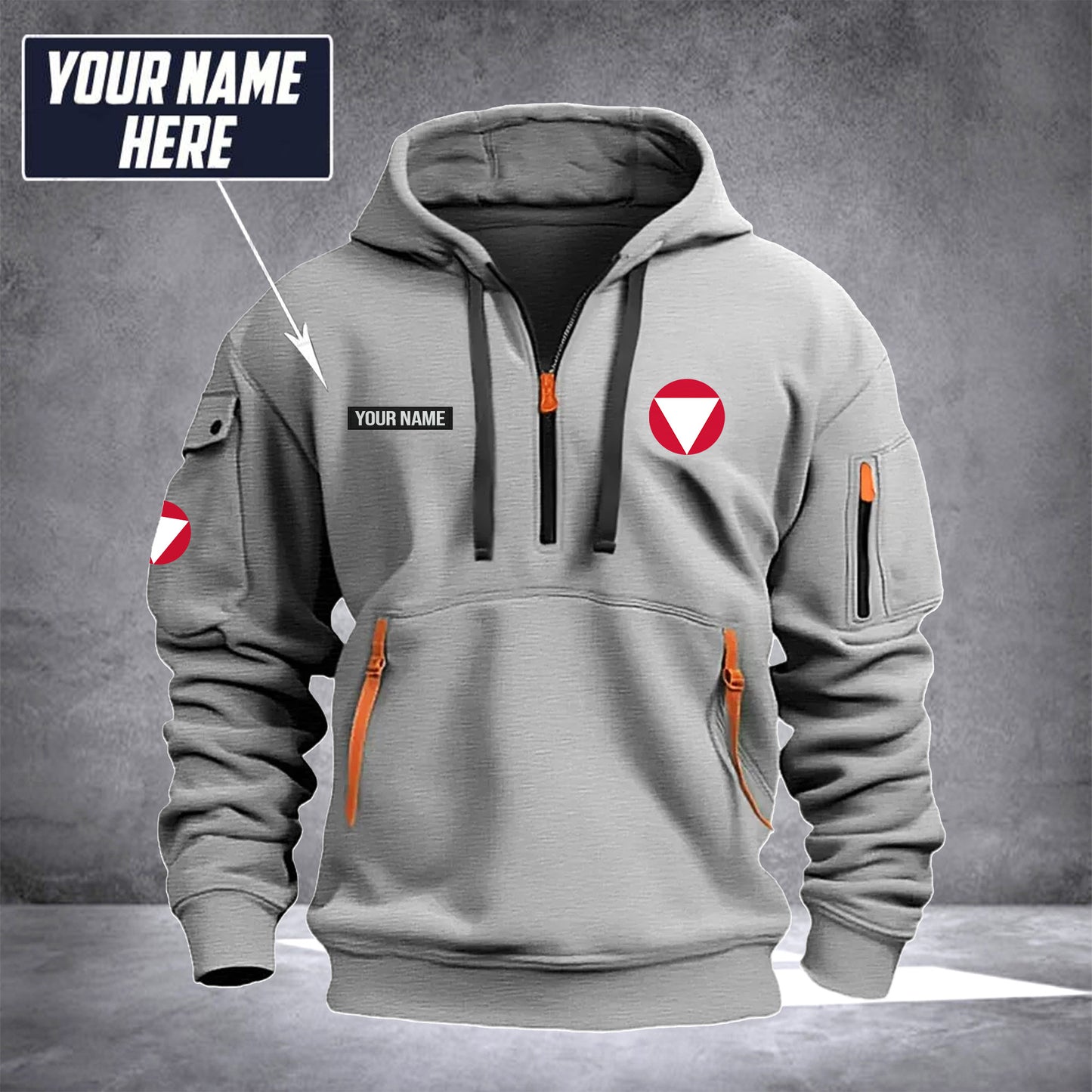 Soldier Austria customize ranking Hoodie Half Zipper