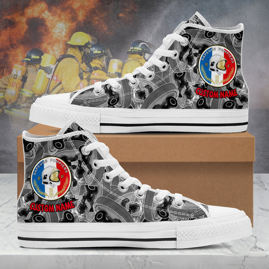 France Firefighter Customize High Top Shoes