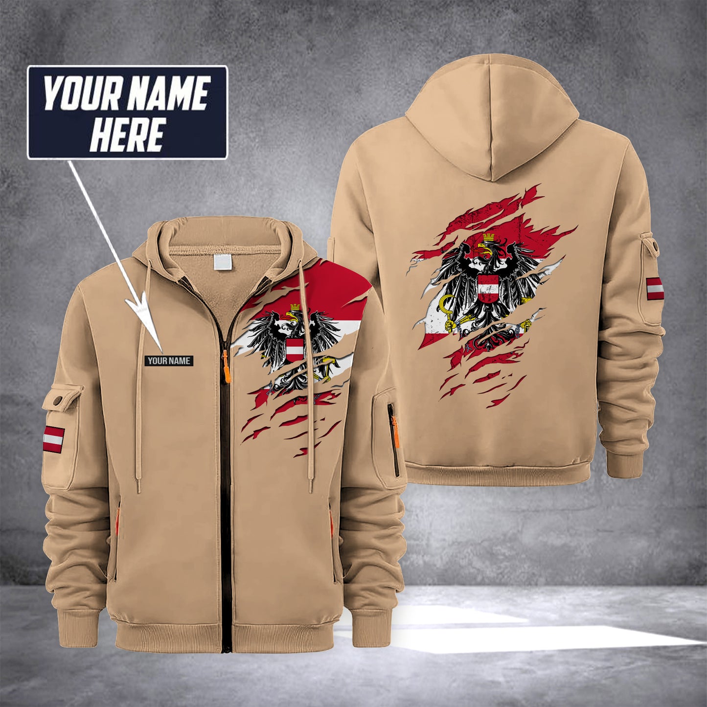 Austria customize Zipper cardigan jacket