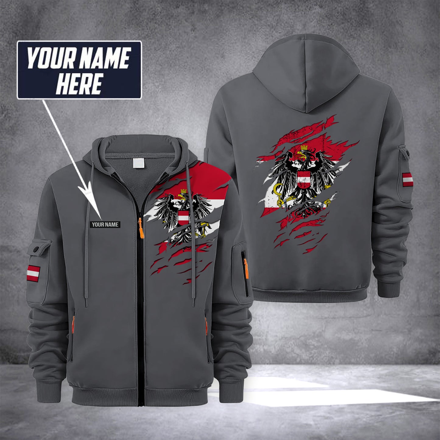 Austria customize Zipper cardigan jacket
