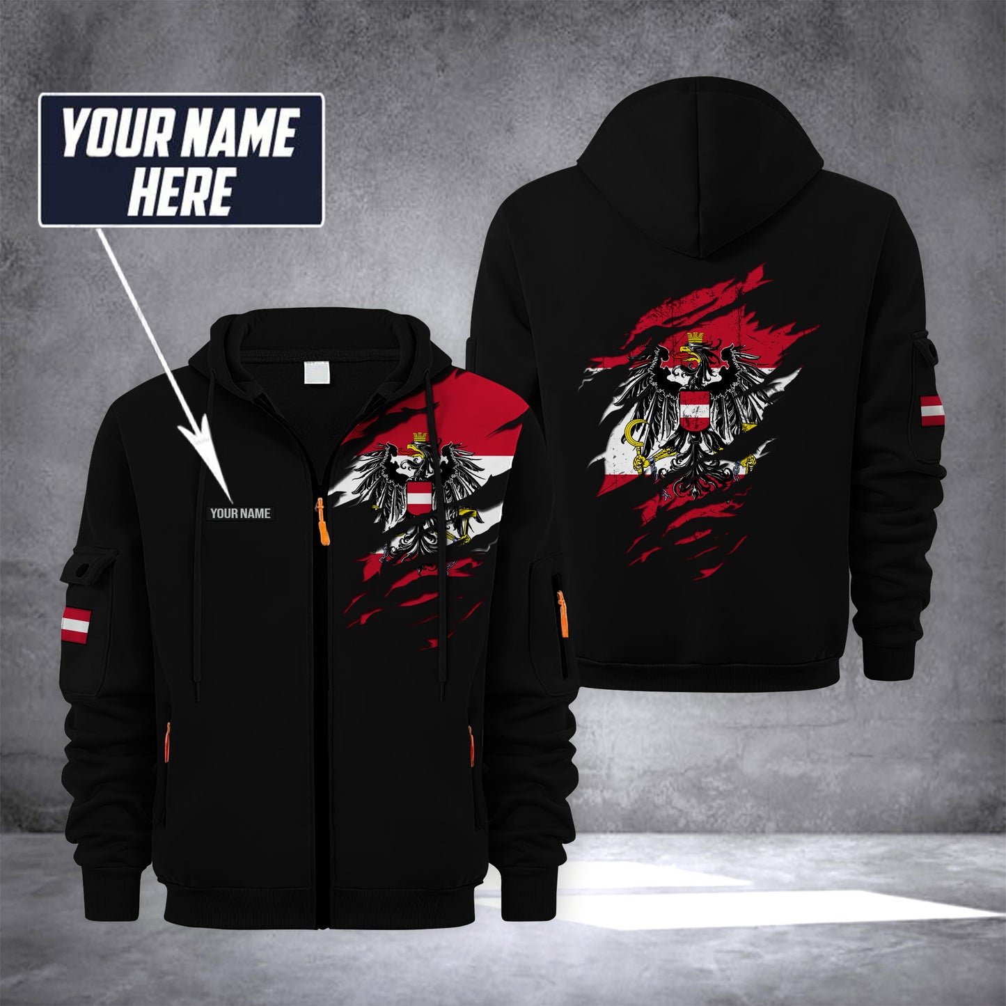 Austria customize Zipper cardigan jacket