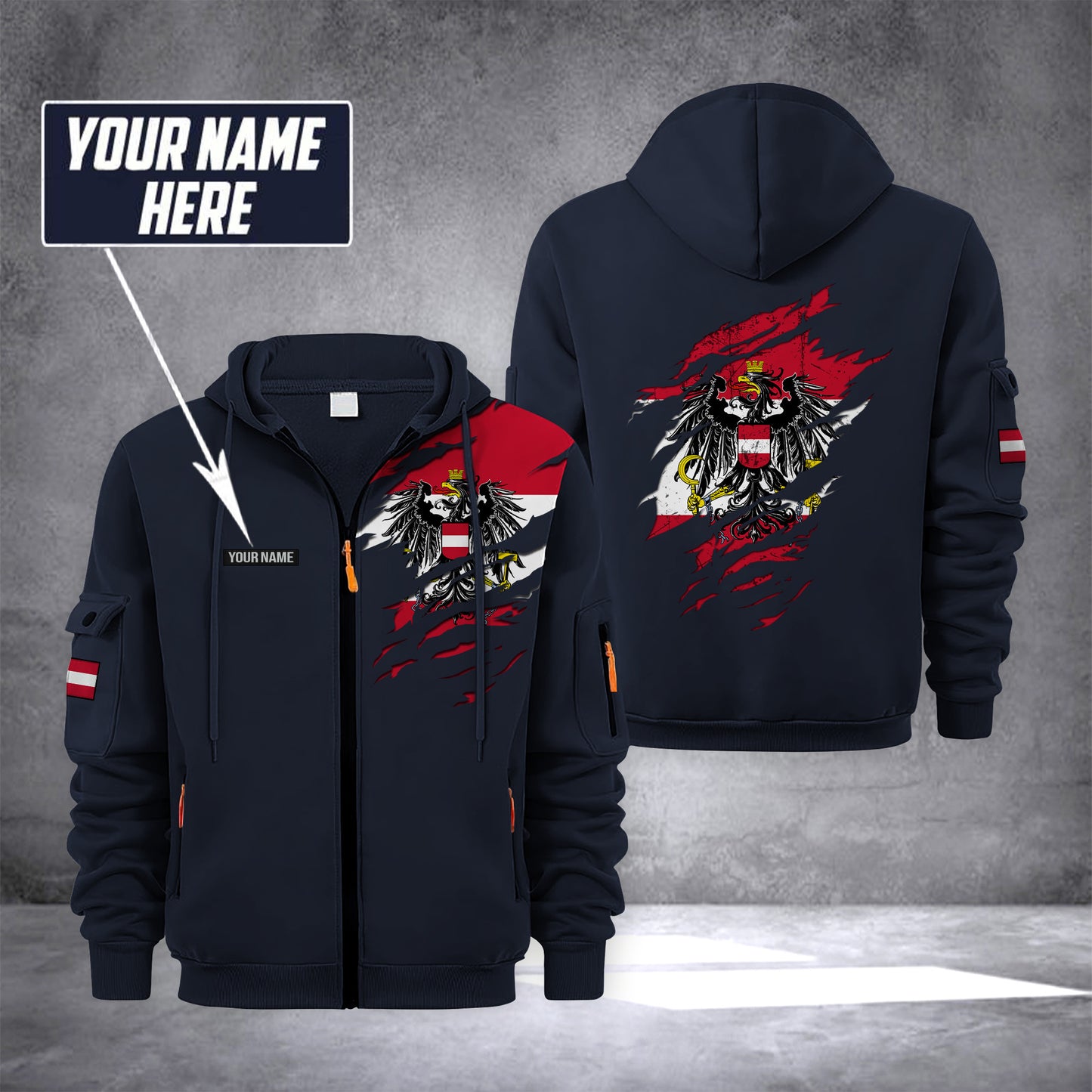 Austria customize Zipper cardigan jacket
