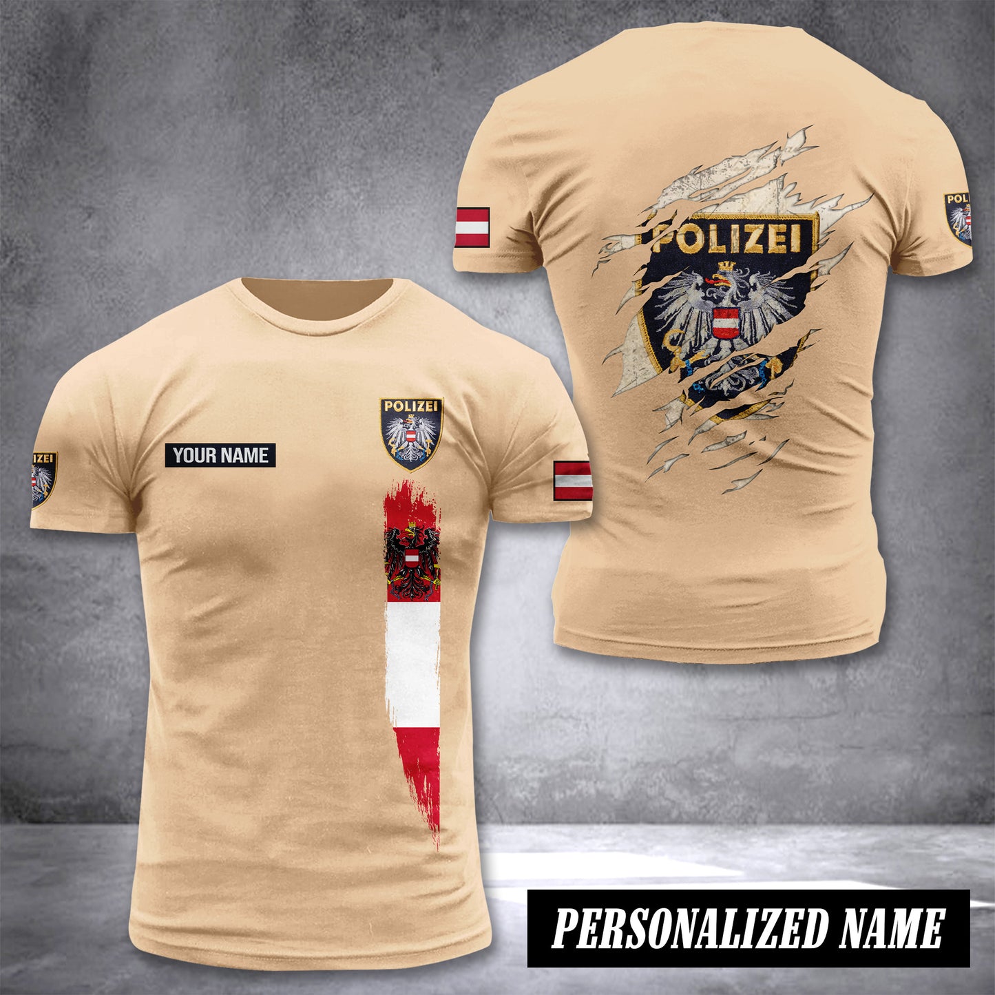 Polizei Austria customize T-shirt back