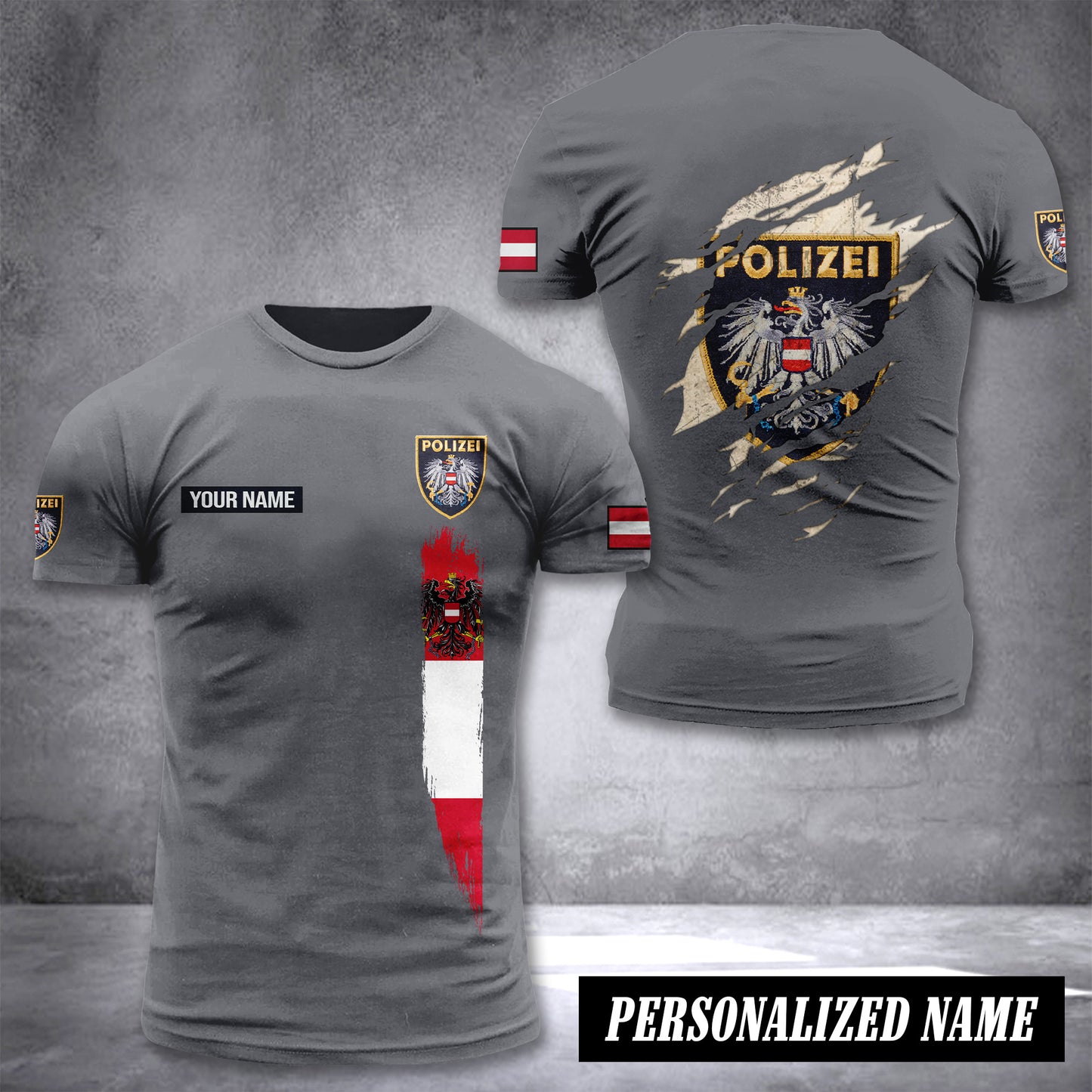 Polizei Austria customize T-shirt back