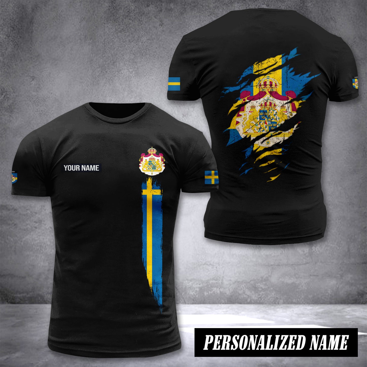 Sweden customize T-shirt back