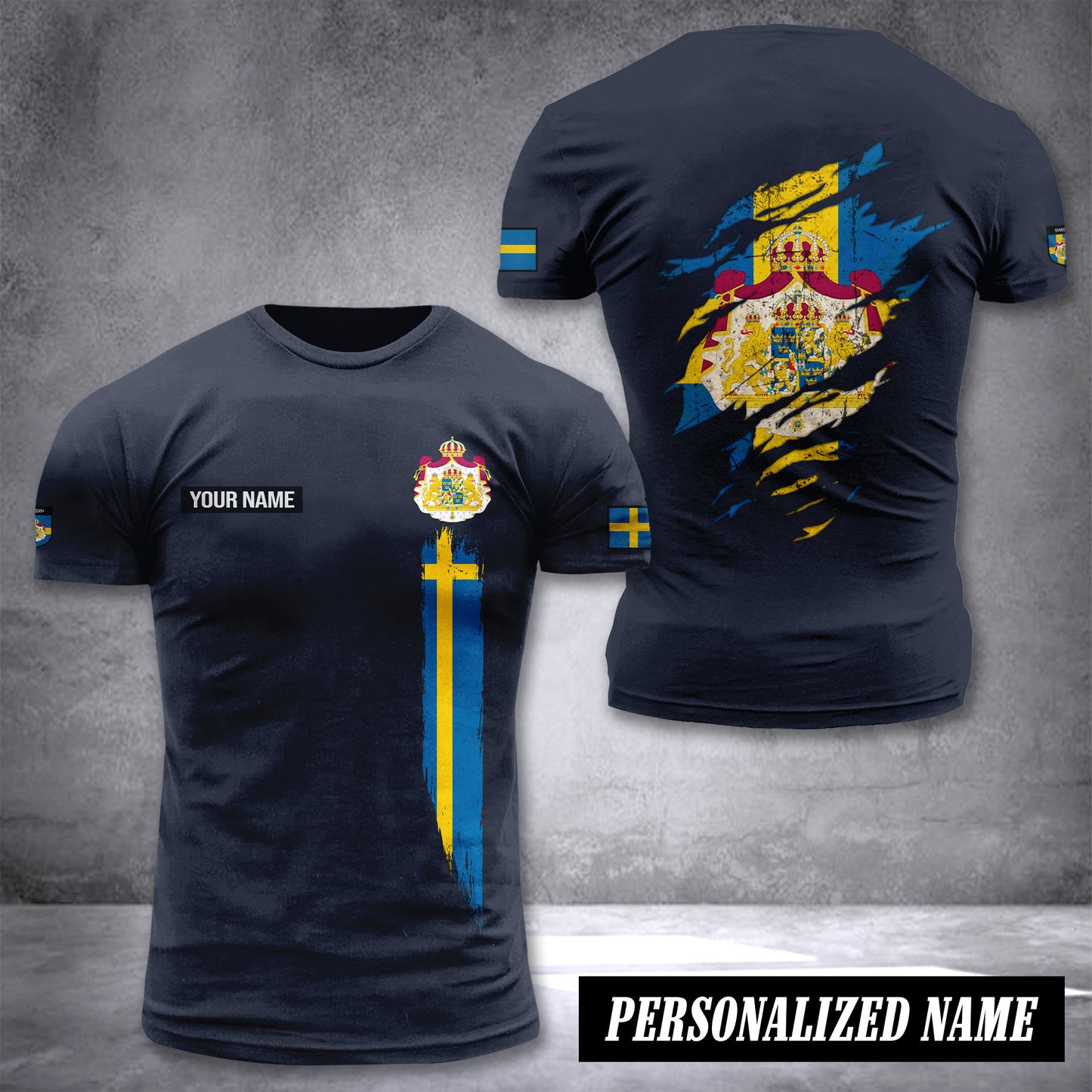 Sweden customize T-shirt back