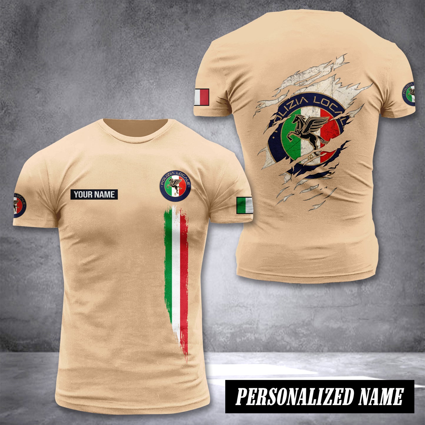 Polizia Locale customize T-shirt back
