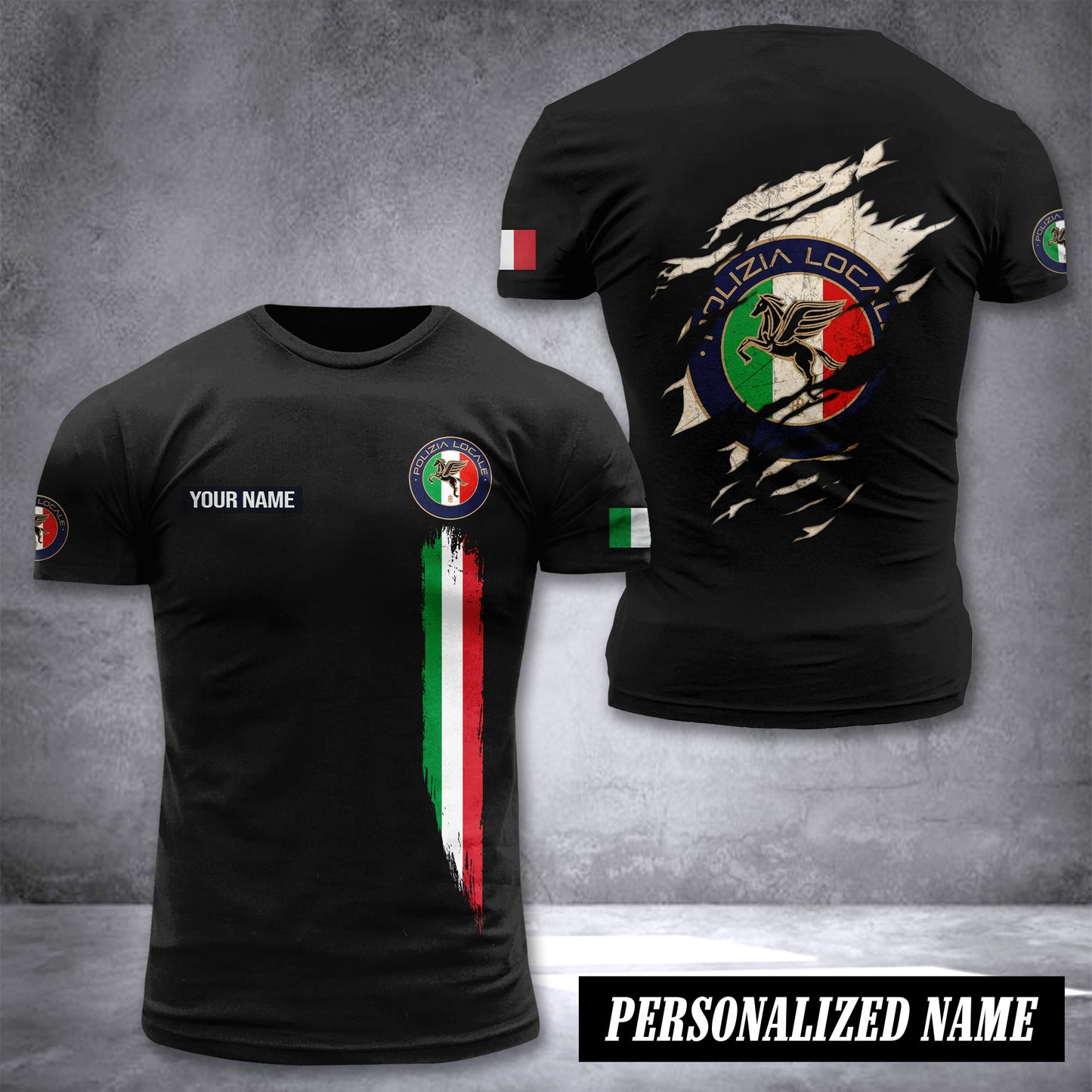 Polizia Locale customize T-shirt back