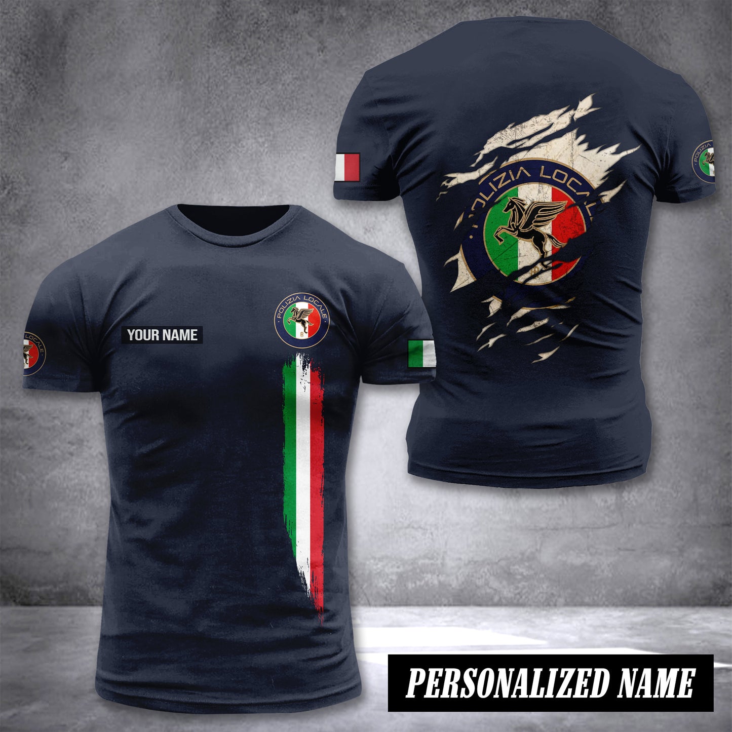 Polizia Locale customize T-shirt back