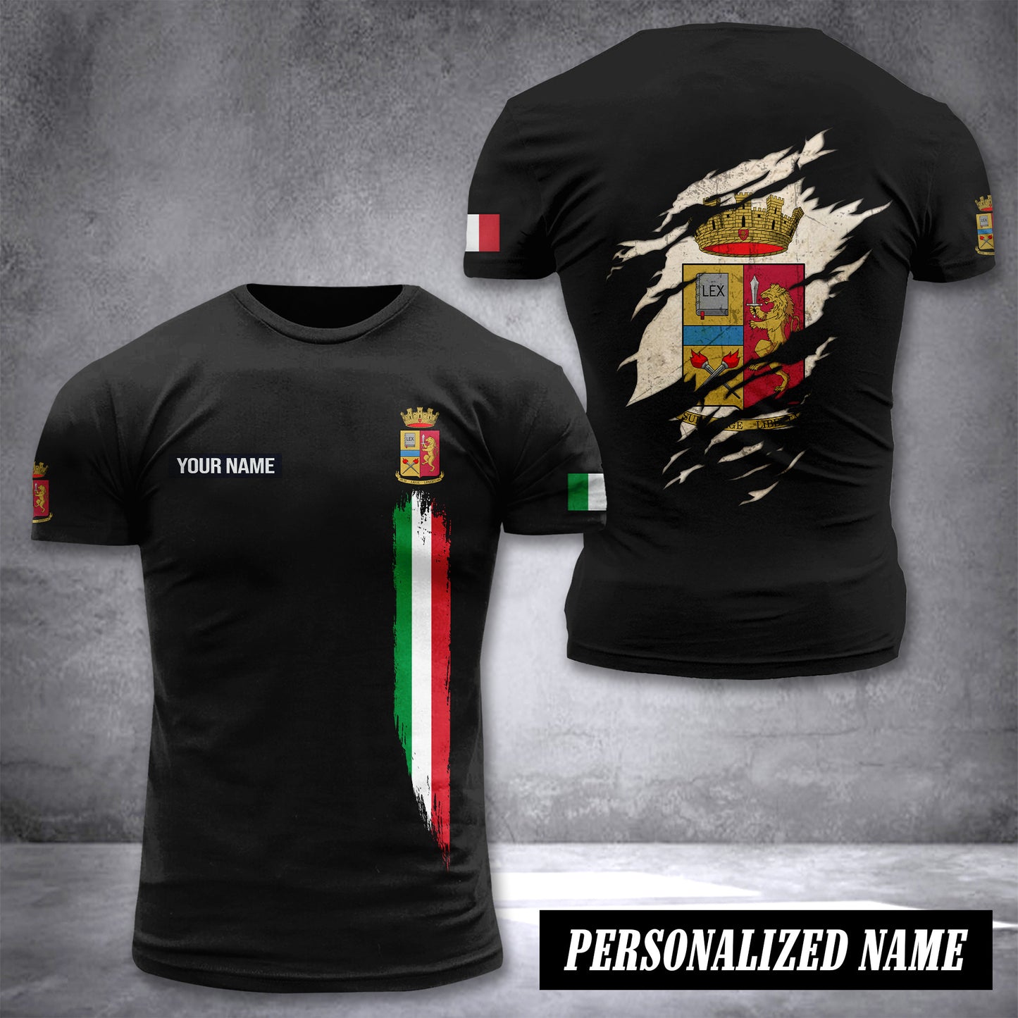 Polizia Di Stato customize T-shirt back