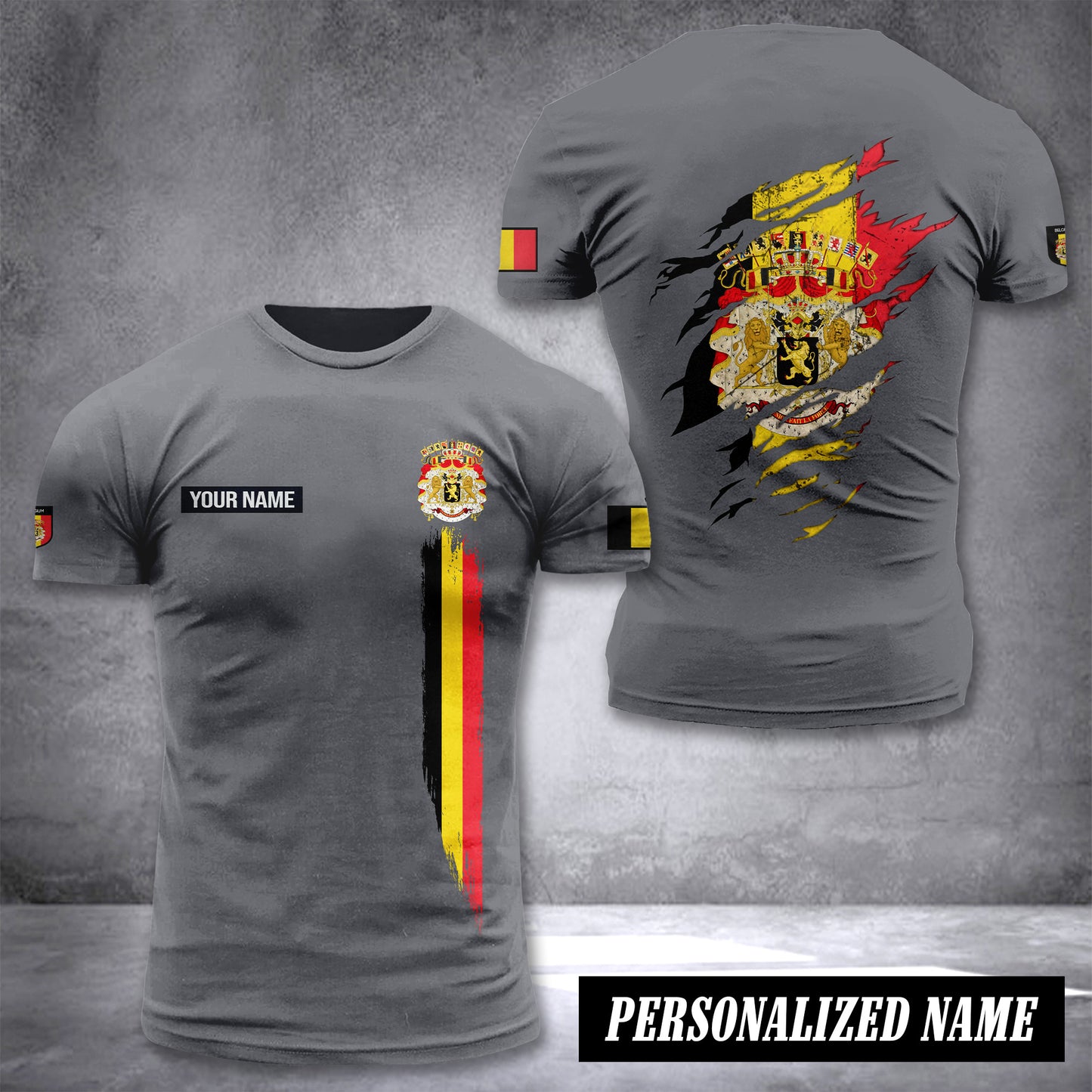 Belgium customize T-shirt back