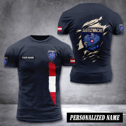 Austria Justizwache customize T-shirt back