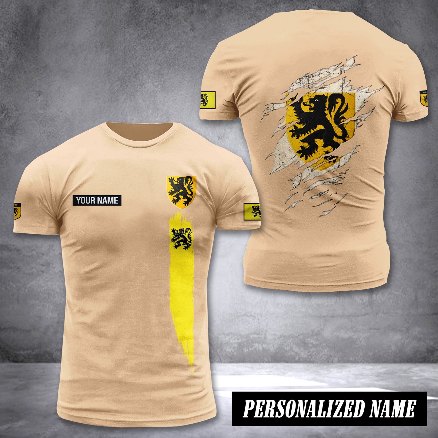 Flemish customize T-shirt back