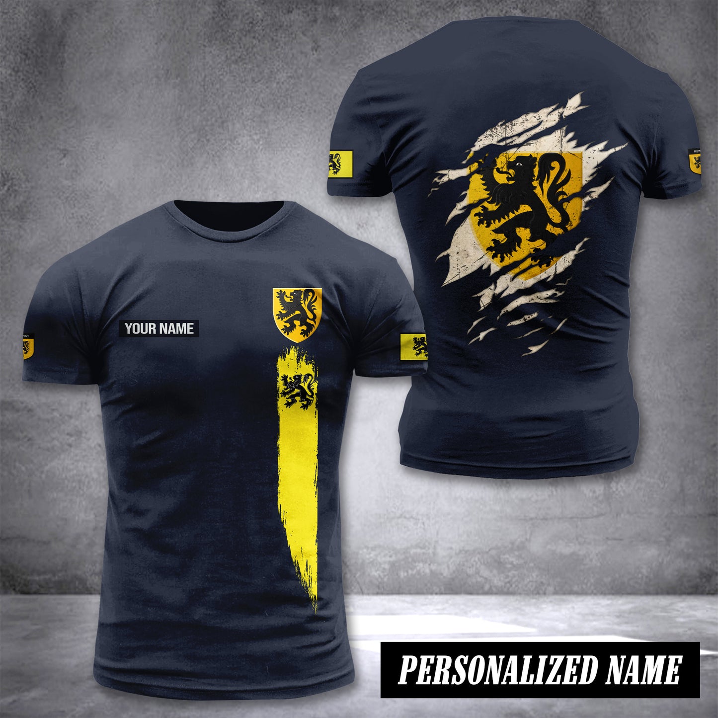 Flemish customize T-shirt back
