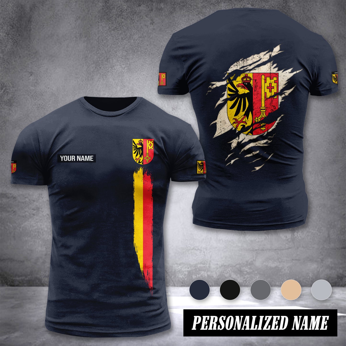 Geneva customize T-shirt back