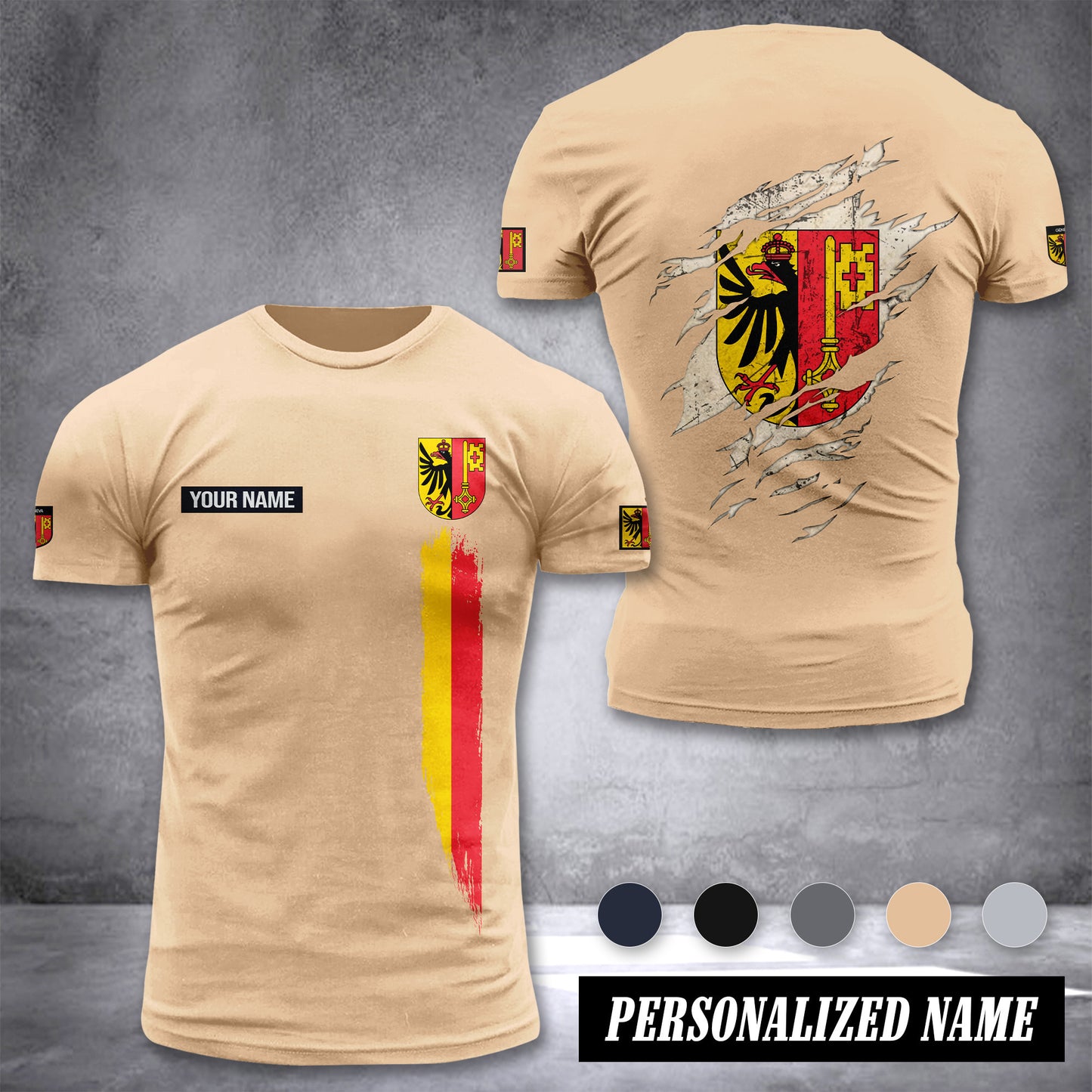 Geneva customize T-shirt back